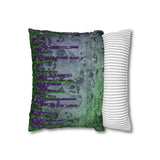 Halloween Pillow Cover/ Spooky Ghosts With Green And Purple Glam Drips Decor