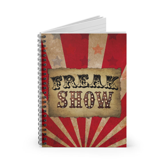Retro Circus Journal/ Vintage Freak Show Notebook/ Diary Gift