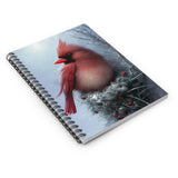 Christmas Journal/ Winter Red Cardinal In Tree Branch Nest Notebook/ Diary Gift