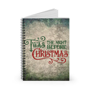 Christmas Journal/ Vintage Holiday Twas The Night Before Christmas Notebook/ Diary Gift