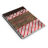 Christmas Journal/  Holiday Kringle Candy Company Peppermint Striped Chocolate Drips Notebook/ Diary Gift