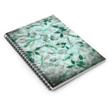 Christmas Journal/ Holiday Vintage Distressed Grunge Green Holly Leaves Notebook/ Diary Gift
