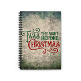 Christmas Journal/ Vintage Holiday Twas The Night Before Christmas Notebook/ Diary Gift