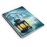 Christmas Journal/ Holiday Watercolor Winter Snow Lantern Notebook/ Diary Gift