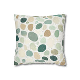 Vintage Beach Speckled Pebbles Sand And Teal Coastal Collection Retro Seaside Pillow Cover
