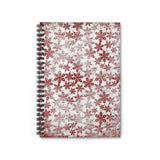 Christmas Journal/ Holiday Vintage Distressed Grunge Red Snowflakes Notebook/ Diary Gift