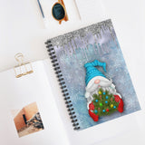 Christmas Journal/ Watercolor Snowman Winter Storm Holiday Lights Notebook/ Diary Gift