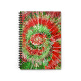 Christmas Journal/ Holiday Retro Red Green Tie Dye Glam Notebook/ Diary Gift