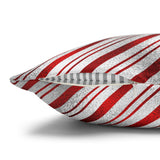Christmas Pillow Cover/ Retro Kringle Candy Company Red Candy Stripe Wood Sign With Chocolate Drips Holiday Décor