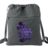Disney Haunted Mansion Backpack/ Mickey Mouse Haunted Mansion Purple Wallpaper Vacation Park Bag