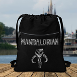 Disney The Mandalorian Backpack/ Mandalorian Mythosaur Mudhorn Vacation Travel Park Bag Cinch Sack