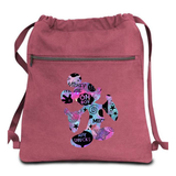 Disney Mickey Mouse Quotes Backpack/ Mickey Mouse Pose Cartoon Pink And Blue Pattern Art Vacation Park Bag