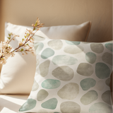 Sandy Beach Pebbles Retro Weathered Sand And Sea Coastal Collection Pillow Cover