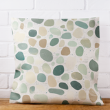 Vintage Beach Speckled Pebbles Sand And Teal Coastal Collection Retro Seaside Pillow Cover