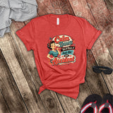 Calm Down We'll Make It Look Like An Accident T-Shirt,  Funny Retro Pinup Novelty Shirt