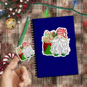 Christmas Stickers/ Holiday Gnome With Candy Canes Laptop Decal, Planner, Journal Vinyl Stickers