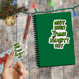 Christmas Stickers/ Funny Grinchy Quote Naughty List Laptop Decal, Planner, Journal Vinyl Stickers