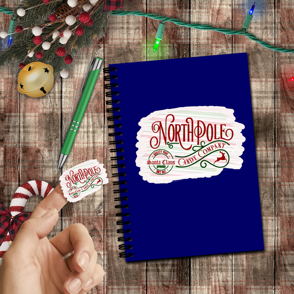 Christmas Stickers/ North Pole Candy Company Laptop Decal, Planner, Journal Vinyl Stickers