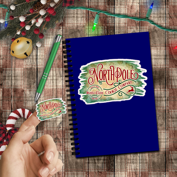 Christmas Stickers/ North Pole Cookie Company Laptop Decal, Planner, Journal Vinyl Stickers