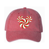Disney Christmas Holiday Peppermint Swirl Mickey Glitter Hat/ Red White Green Holiday Candy Baseball Adjustable Cap