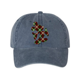 Disney Christmas Plaid Hat/ Mickey Mouse Red And Green Plaid Baseball Hat/ Christmas Holiday Disney Adjustable Cap