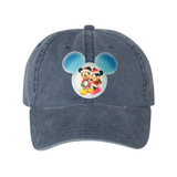 Disney Christmas Holiday Mickey Minnie Mouse Snowglobe Glitter Hat/ Santa And Mrs Claus Baseball Adjustable Cap