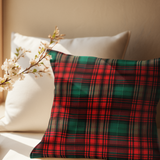 Christmas Pillow Cover/ Red And Green Tartan Plaid Classic Holiday  Décor