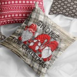 Christmas Pillow Cover/ Gnome For Christmas Red Sweater Plaid Rustic Country Farmhouse Holiday Décor