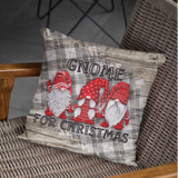 Christmas Pillow Cover/ Gnome For Christmas Red Sweater Plaid Rustic Country Farmhouse Holiday Décor