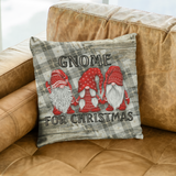 Christmas Pillow Cover/ Gnome For Christmas Red Sweater Plaid Rustic Country Farmhouse Holiday Décor
