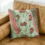Christmas Stocking Pillow Cover/ Red, Gold, Emerald Green Glam Distressed Parchment Holiday Décor