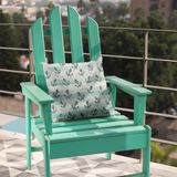 Tonal Aqua Stripes, Coastal Beach Theme Pillow Cover With Navy Nautical Anchor Pattern