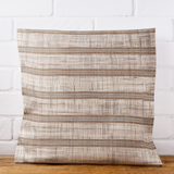 Coastal Island Linen Texture Background, Sandy Beige & Grey Stripes, Neutral Decor Pillow Cover