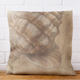 Beach Seashell Design, Sand Color Beach Theme, Throw Pillow Cover, Coastal Home Decor