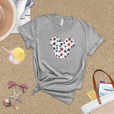 Disney Retro Mickey Head Patriotic Stars America Shirt/ 4th Of July Summer USA 250 Anniversary Tshirt