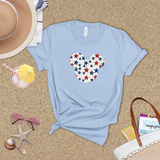 Disney Retro Mickey Head Patriotic Stars America Shirt/ 4th Of July Summer USA 250 Anniversary Tshirt