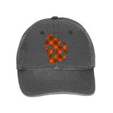 Disney Mickey Autumn Hat/ Pumpkin Spice Orange Brown Plaid Mickey Mouse Fall Baseball Adjustable Hat