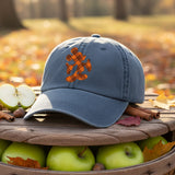 Disney Mickey Autumn Hat/ Pumpkin Spice Orange Brown Plaid Mickey Mouse Fall Baseball Adjustable Hat