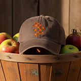 Disney Mickey Autumn Hat/ Pumpkin Spice Orange Brown Plaid Mickey Mouse Fall Baseball Adjustable Hat