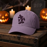Disney Mickey Halloween Hat/ Purple Buffalo Plaid Mickey Mouse Fall Baseball Adjustable Hat