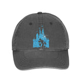 Disney Mickey Mouse Glitter Blue Cinderella’s Castle Hat/ Disney Baseball Cap