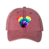 Disney Mickey Mouse Tie Dye Hat/ Mickey Rainbow Retro Summer Baseball Cap