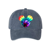 Disney Mickey Mouse Tie Dye Hat/ Mickey Rainbow Retro Summer Baseball Cap