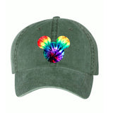 Disney Mickey Mouse Tie Dye Hat/ Mickey Rainbow Retro Summer Baseball Cap