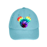 Disney Mickey Mouse Tie Dye Hat/ Mickey Rainbow Retro Summer Baseball Cap