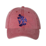 Disney Haunted Mansion Hat/ Mickey Mouse Haunted Mansion Purple Wallpaper Baseball Hat/ Disney Mickey Mouse Adjustable Cap