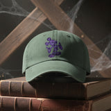 Disney Haunted Mansion Hat/ Mickey Mouse Haunted Mansion Purple Wallpaper Baseball Hat/ Disney Mickey Mouse Adjustable Cap