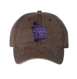 Disney Haunted Mansion Hat/ Mickey Mouse Haunted Mansion Purple Wallpaper Baseball Hat/ Disney Mickey Mouse Adjustable Cap