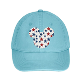 Disney Retro Mickey Head Patriotic Stars America Cap/ 4th Of July Summer USA 250 Anniversary Baseball Hat
