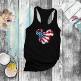 Disney Retro Mickey Head Tie Dye Stars And Stripes America Tank/ 4th Of July Summer USA Flag 250 Anniversary Women Top